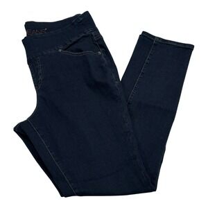 Jag Jeans Blue Denim Women's Size 14W High Rise Slim Leg Pull-on‎ Stretch READ